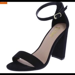 Women Black Suede Sandal